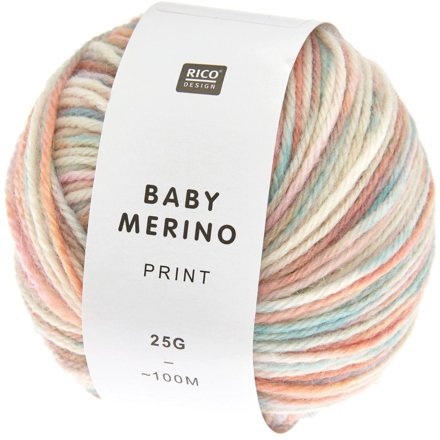 rico Baby Merino Print Häkelwolle, 100 m