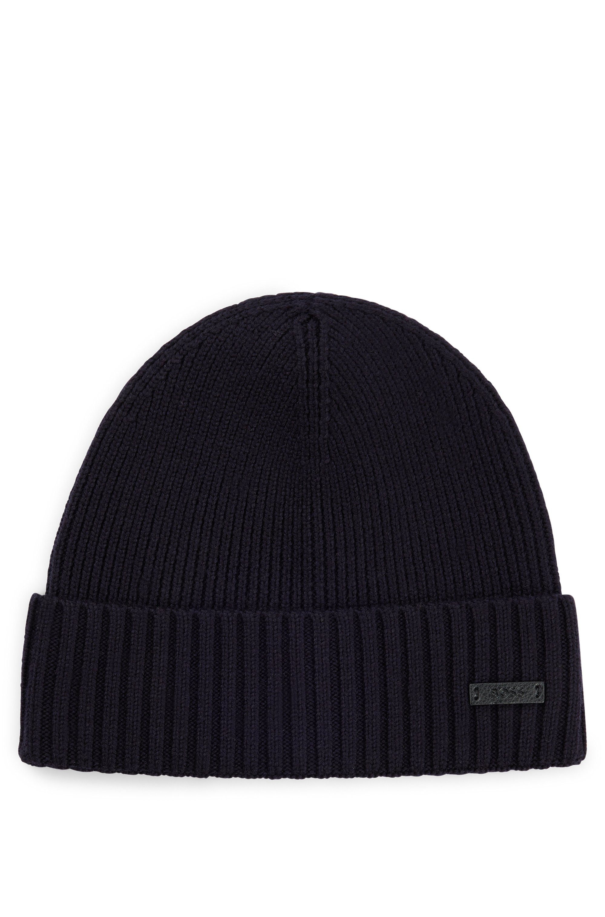 BOSS Beanie Fati aus Rippenstrick