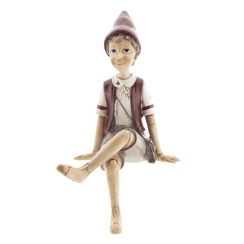 Clayre & Eef Dekofigur Deko Dekoration Figur Pinocchio sitzend groß ca. 13 günstig online kaufen