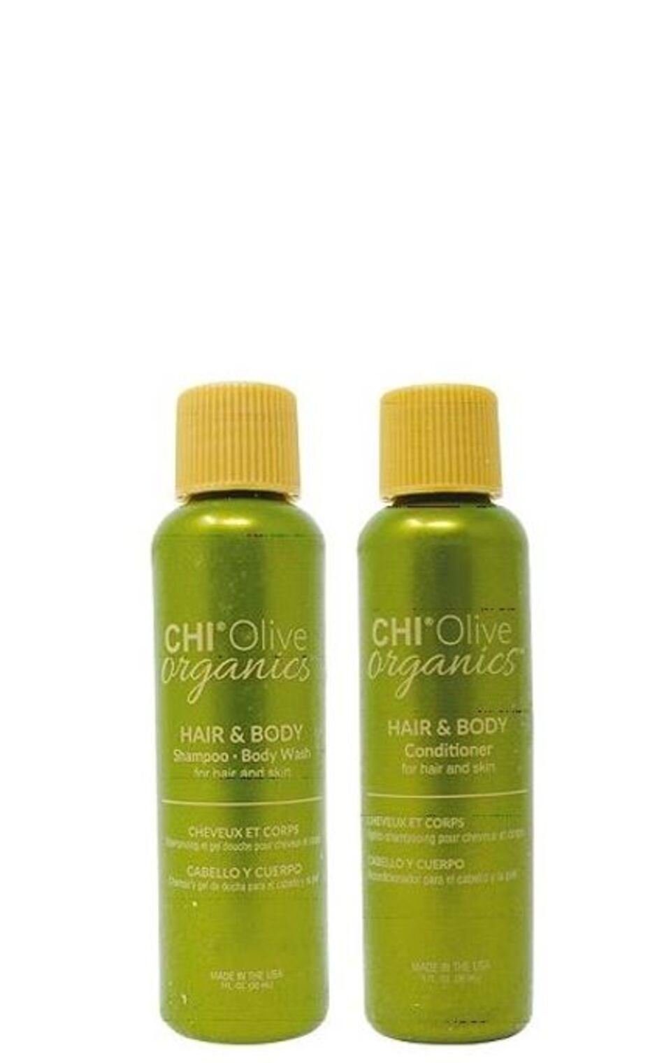 CHI Haarpflege-Set CHI Olive Organics Reiseset Shampoo 30 ml+ Conditioner 30 ml, Reiseset, 2-tlg.