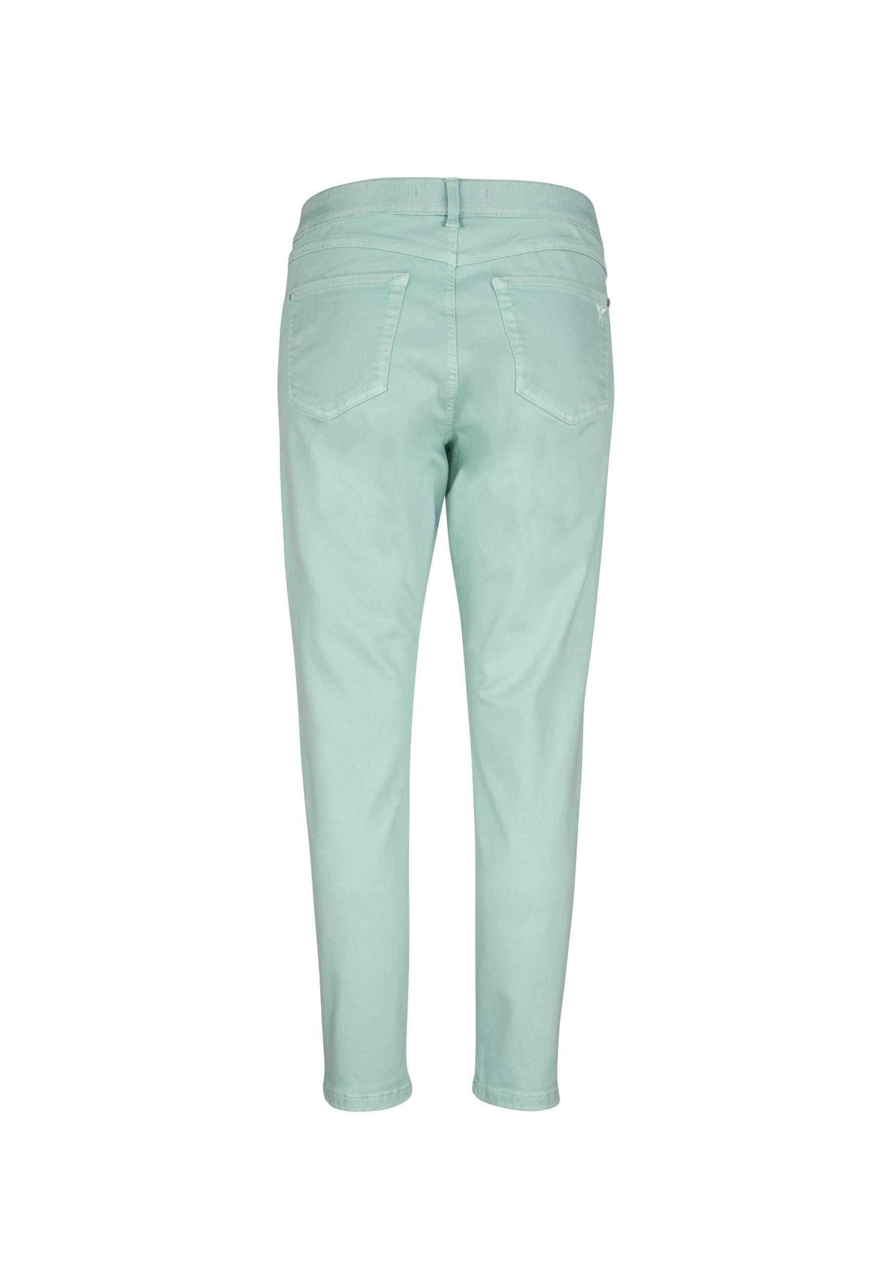 mit Coloured Crop Label-Applikationen mint Slim-fit-Jeans ANGELS Denim OSFA Jeans mit