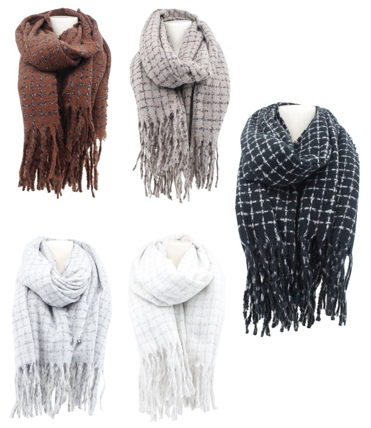 chic4home Schal Winter Weave, (1-St. 1-teilig), Damen Schal ca.65x180cm Kar günstig online kaufen