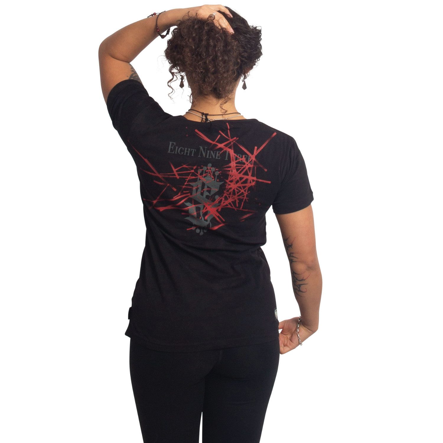 YAKUZA Rundhalsshirt Dark Angel mit Rippbündchen