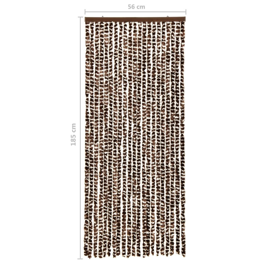 vidaXL Insektenschutz-Vorhang Insektenschutz-Vorhang Braun und Weiß 56x185 cm Chenille
