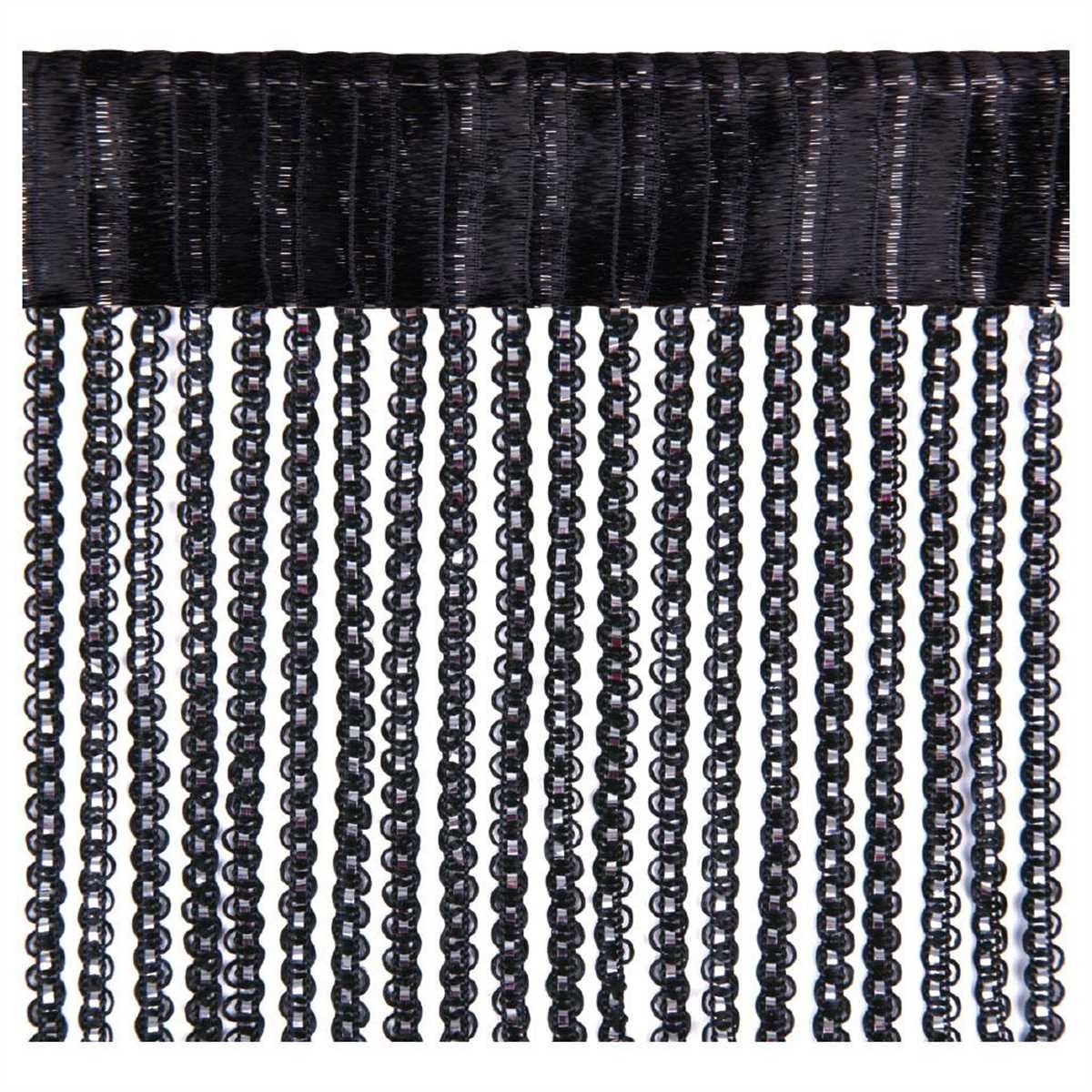 Bestlivings Fadenvorhang, Stangendurchzug, halbtransparent, Fadengardine mit Stangendurchzug (90 x 200cm bis 300 x 250cm)