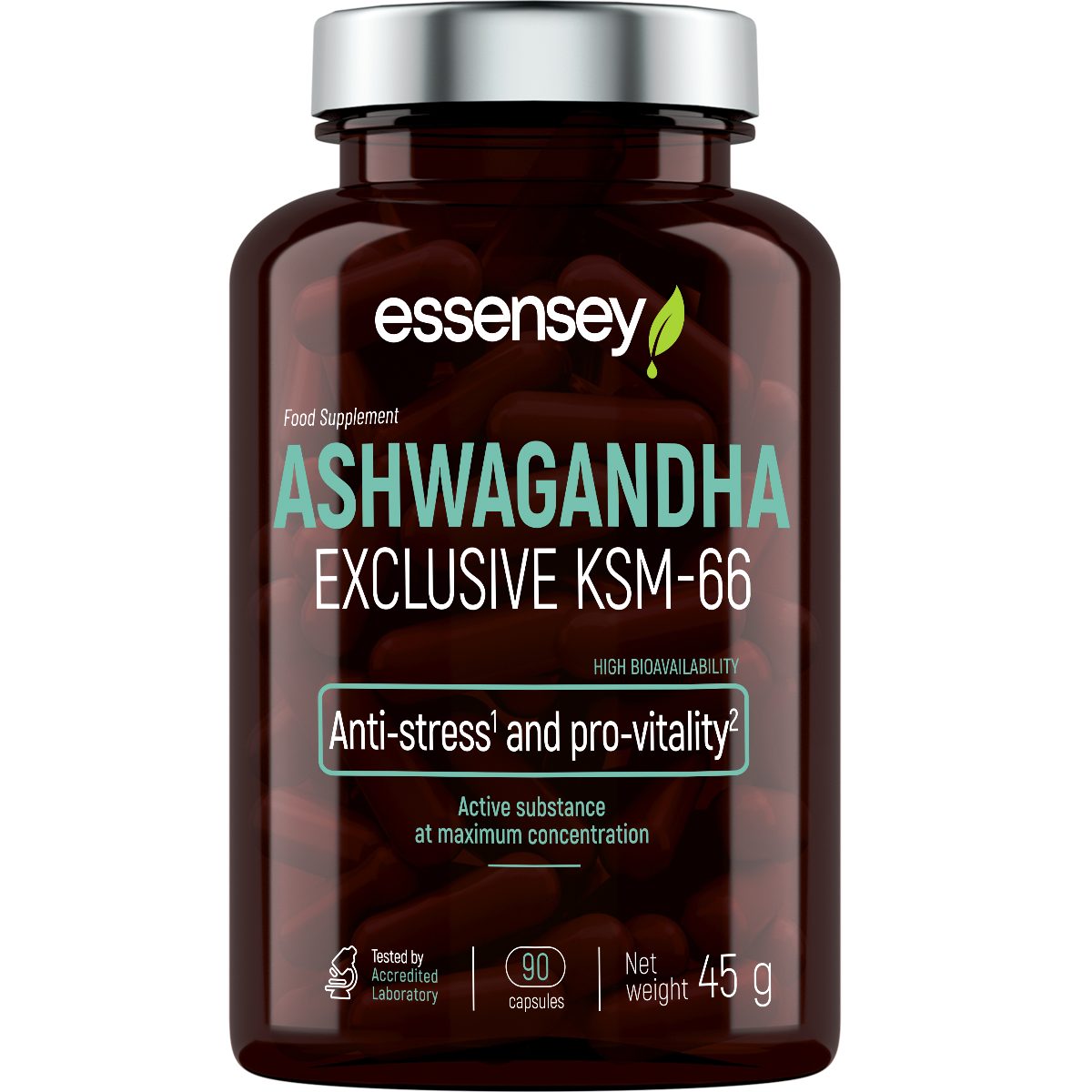 Essensey® ASHWAGANDHA EXCLUSIVE KSM-66 90 Kapseln Kapseln