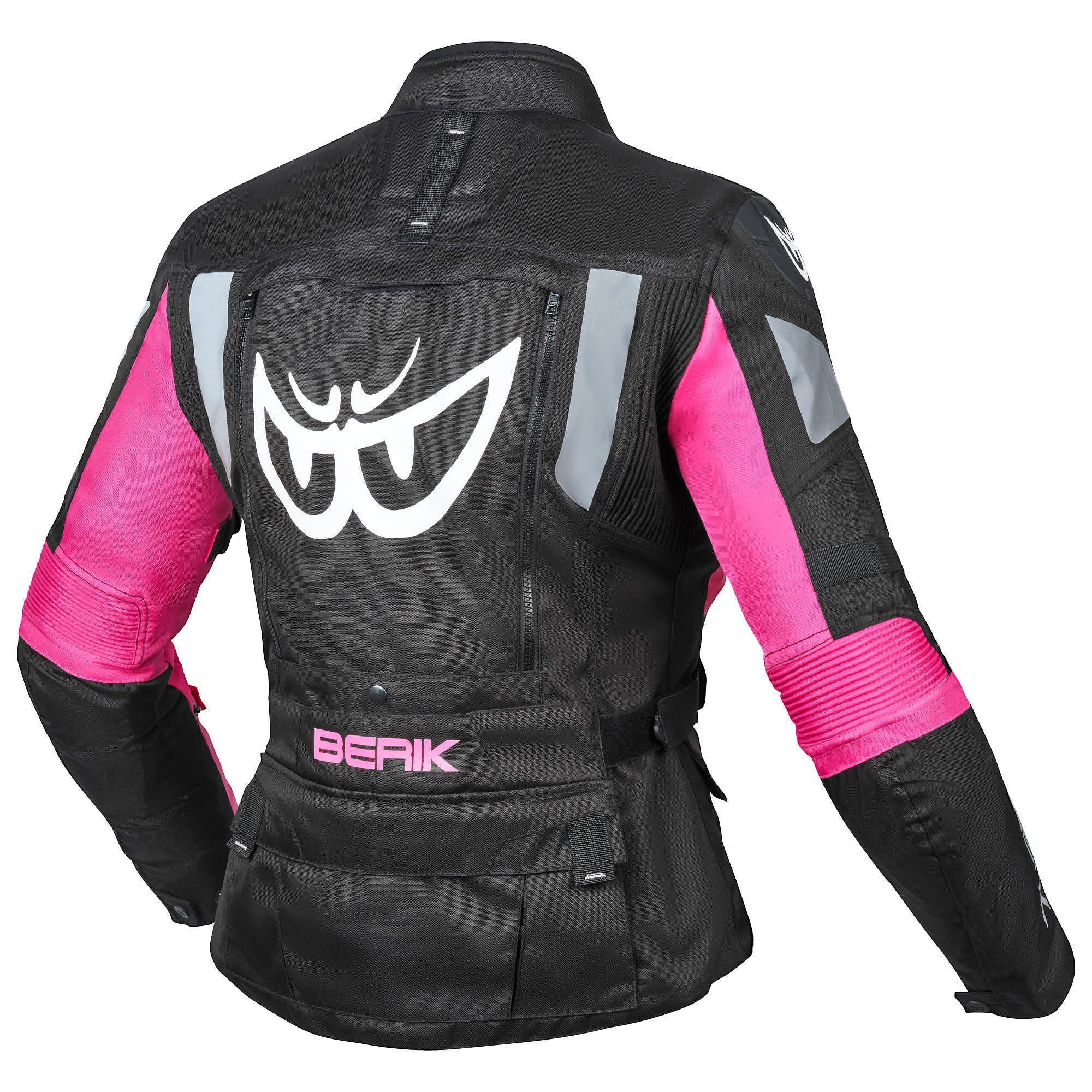 Berik Motorradjacke Furmia wasserdichte Damen Motorrad Textiljacke Verbindungsreißverschluss,Ellenbogenprotektoren enthalten,herausn