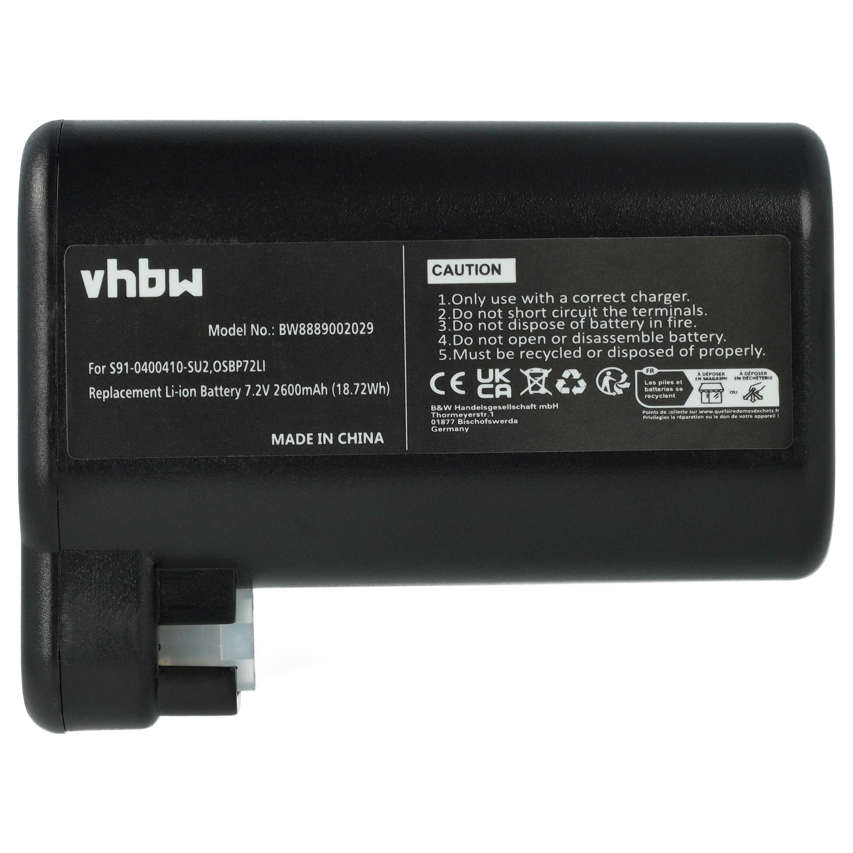 vhbw Akku Ersatz für Electrolux OSBP72LI25, 405537959/0, 4060001007 für Staubsauger-Akku Akku Li-Ion 2600 mAh (7,2 V, 1 St), Leistungsfähiger Austausch-Akku für Ihren Saugroboter
