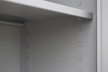 Steelboxx Mehrzweckschrank Aktenschrank Sideboard Büroschrank 75x80x38,3cm (1x Flügeltürenschrank kompl. montiert in schwarz. Kein Aufbau notwendig., 1-St) Komplett montiert, keine Montage notwendig