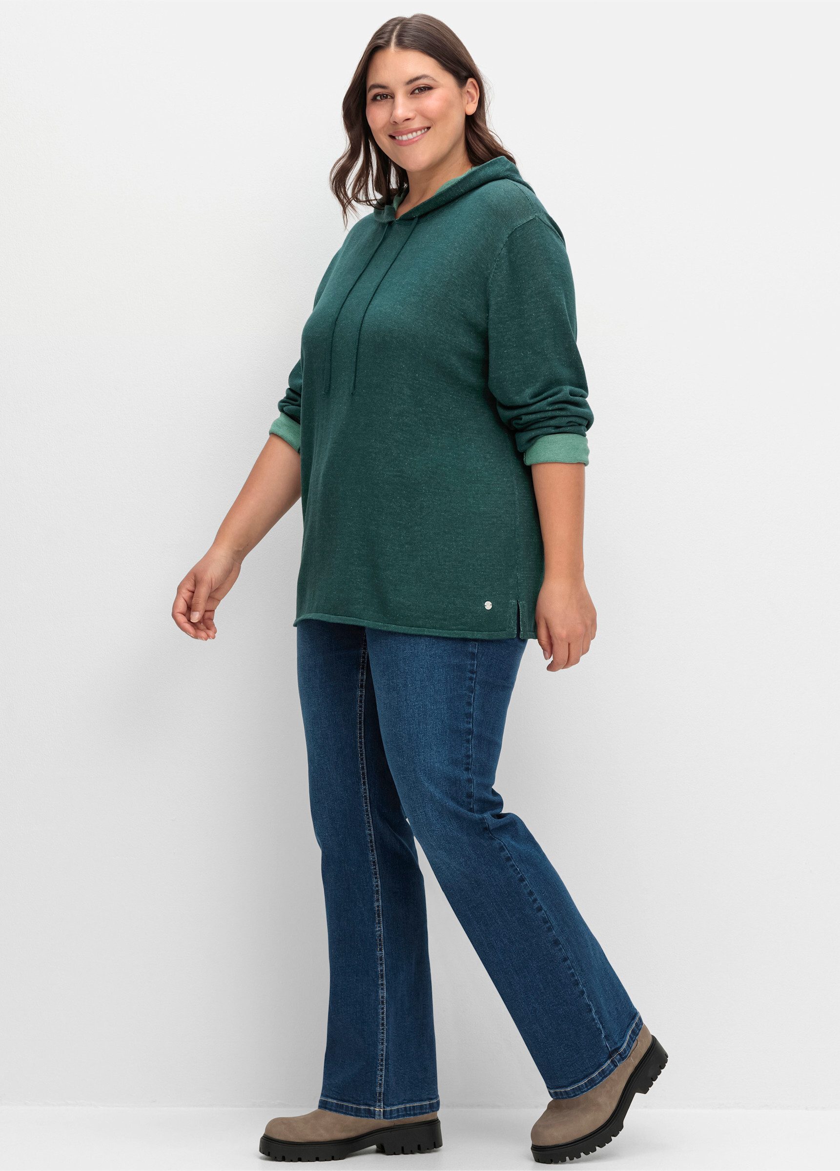Sheego Bequeme Jeans Bootcut-Jeans . mit hohem Bund, im Curvy-Schnitt ANNE günstig online kaufen