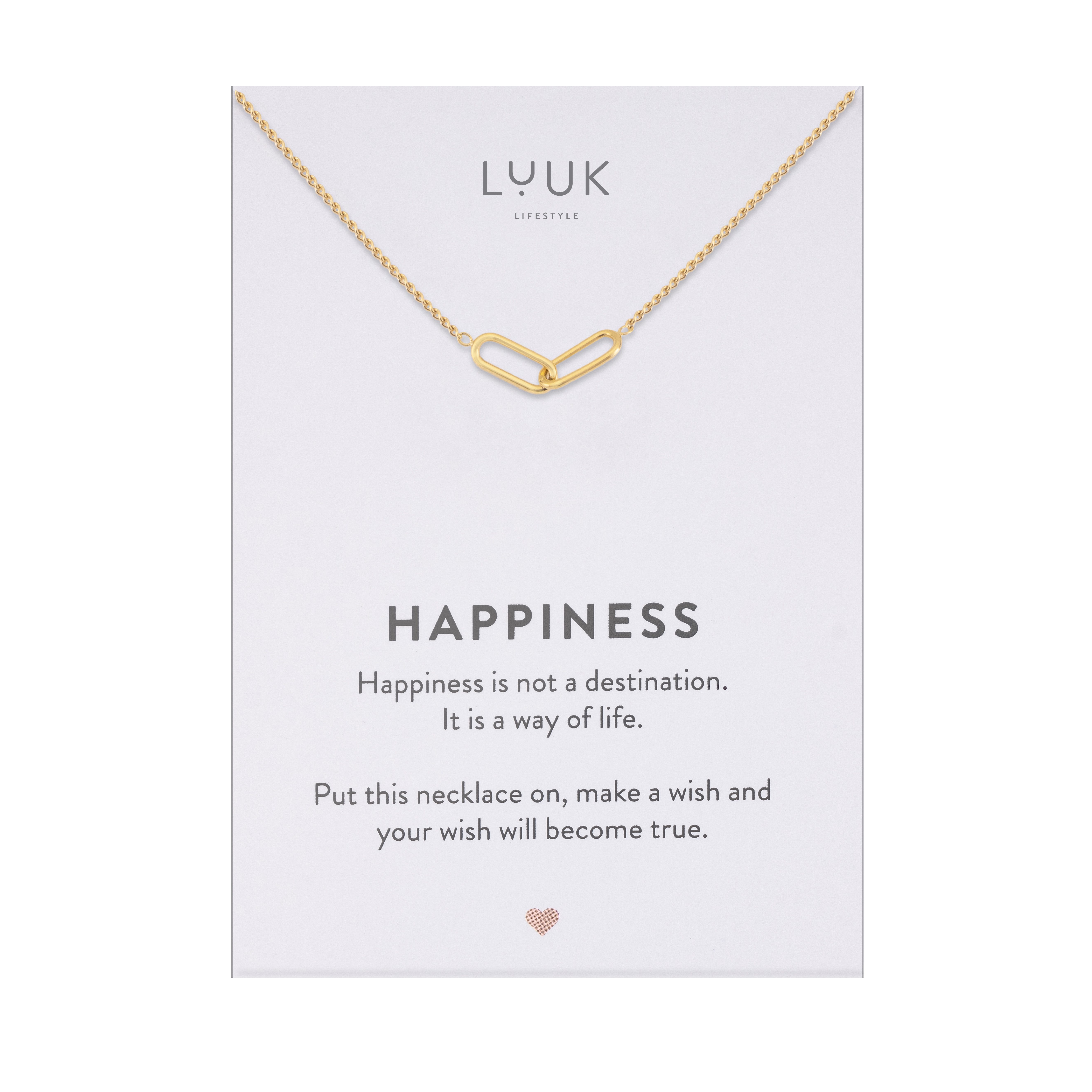 LUUK LIFESTYLE Kette mit Anhänger Infinity, Halskette mit Unendlichkeitszeichen