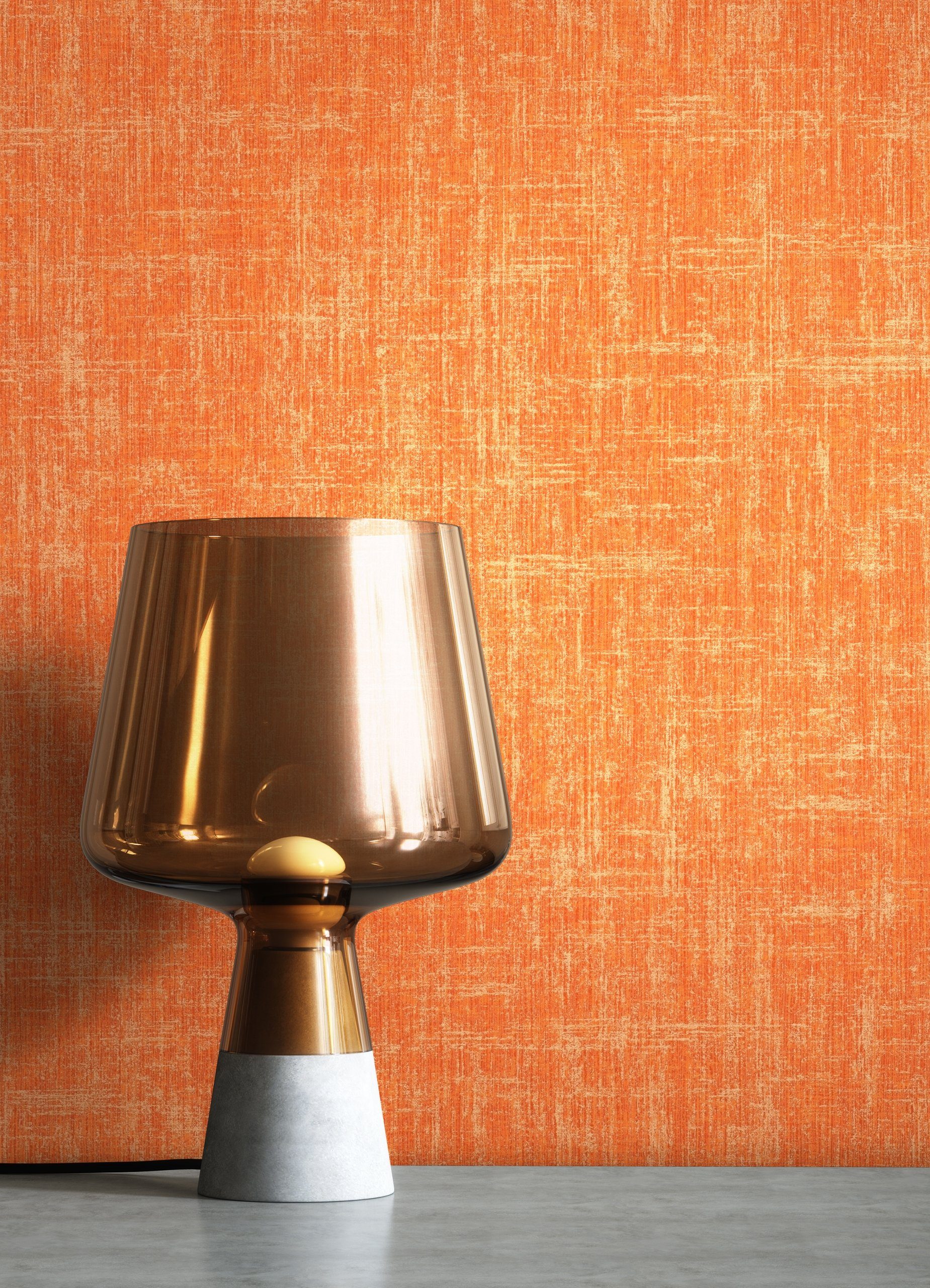 Newroom Vliestapete, Orange Tapete Uni Leicht Glänzend - Unitapete Gold Modern Klassik Einfarbig Leinenoptik für Wohnzimmer Schlafzimmer Flur