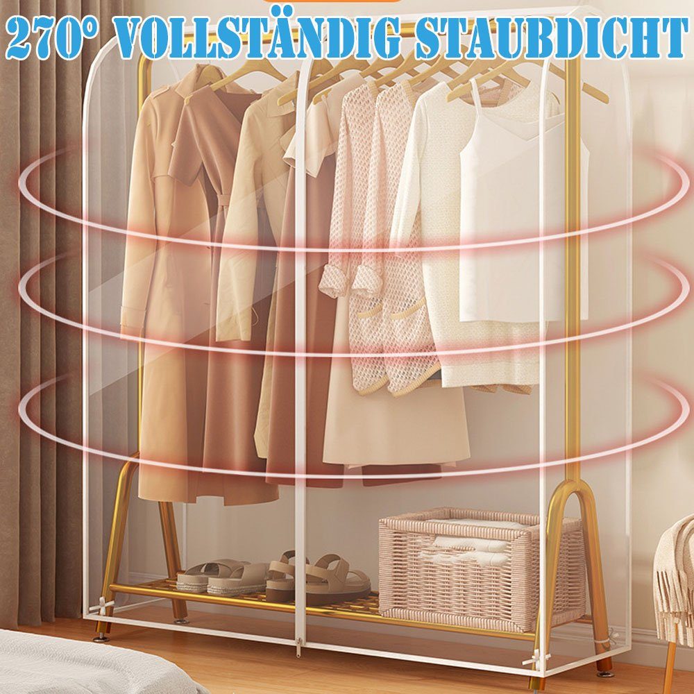 Abdeckung Abdeckhaube Staubschutz, JOYOLEDER Kleiderschutzhülle Cover Kleidersack (120/150/180/200cm) (Transparent Kleiderständer