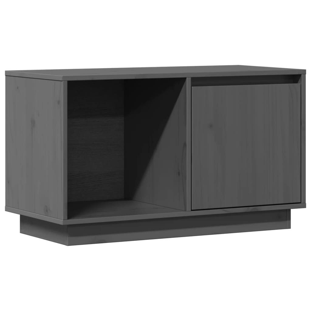 vidaXL TV-Schrank TV-Schrank Grau 74x35x44 cm Massivholz Kiefer (1-St)