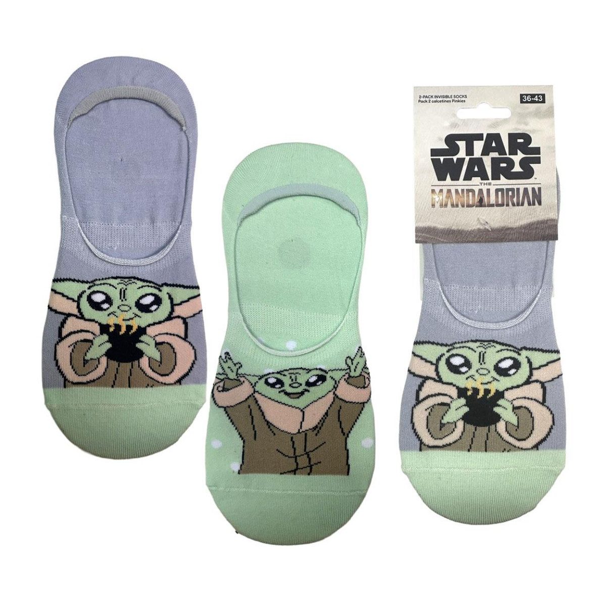 Star Wars Kurzsocken The Mandalorian 2'er Pack Sneakersocken Pack 38 bis 45 Onesize