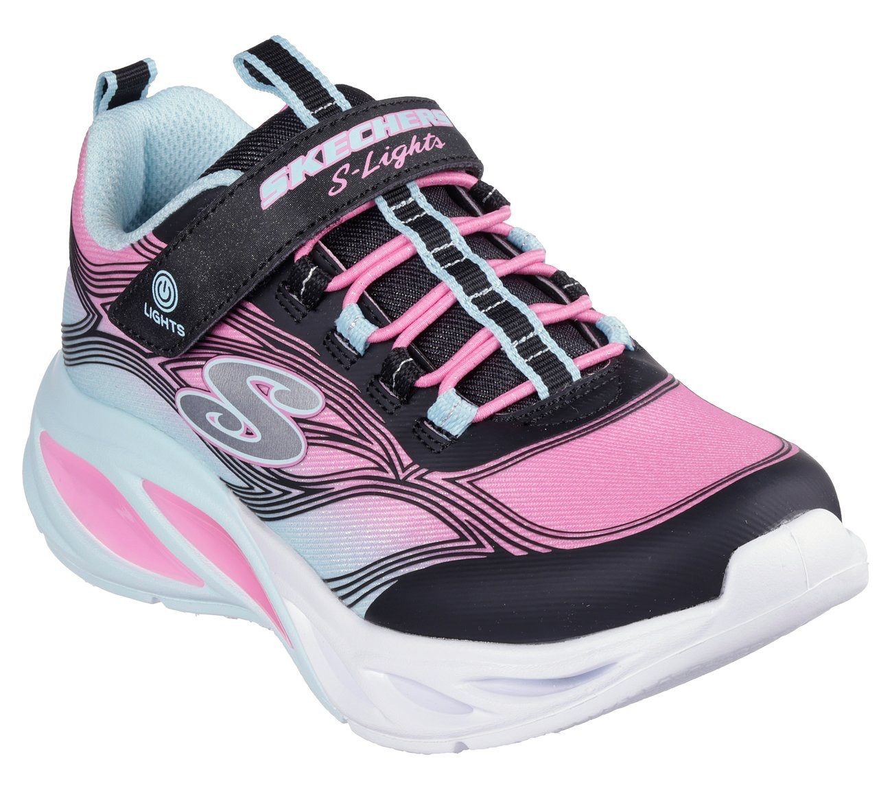 Skechers COSMIC GLOW LIGHTS Sneaker Klettschuh mit Glitzer, Größenschablone zum Download