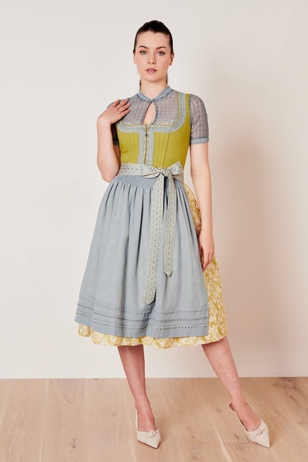 KRÜGER COLLECTION Dirndl Dirndl 'Josefine' 116867, Gelb 70cm