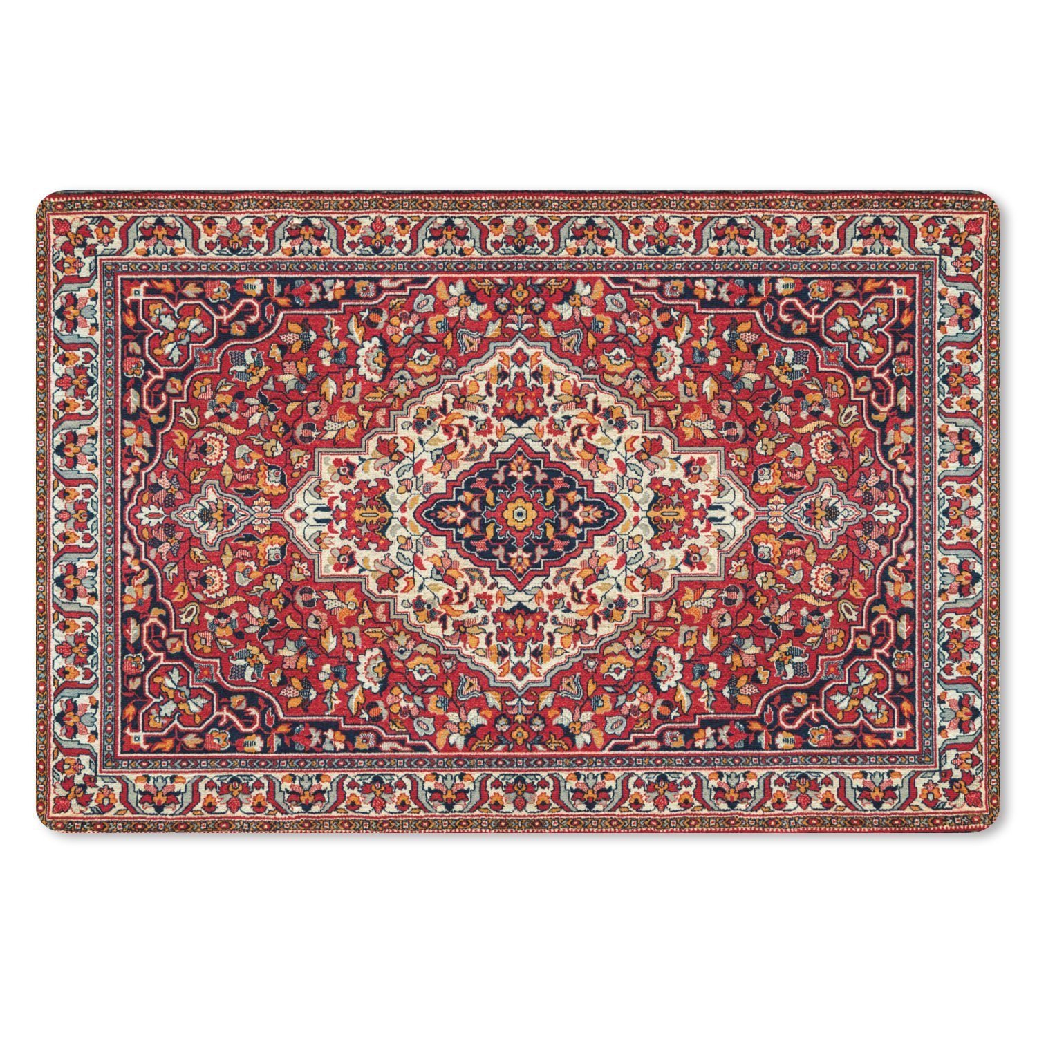 MuchoWow Mauspad Persische Teppiche - Teppiche - Muster - Rot (1-St), Gaming, Mousepad, Büro, 27x18 cm, Mausunterlage