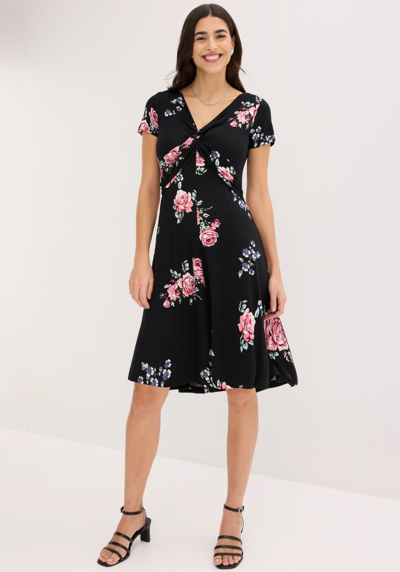 bonprix Jerseykleid für warme Tage, aus Viskose und Elasthan, ausgestellte Passform