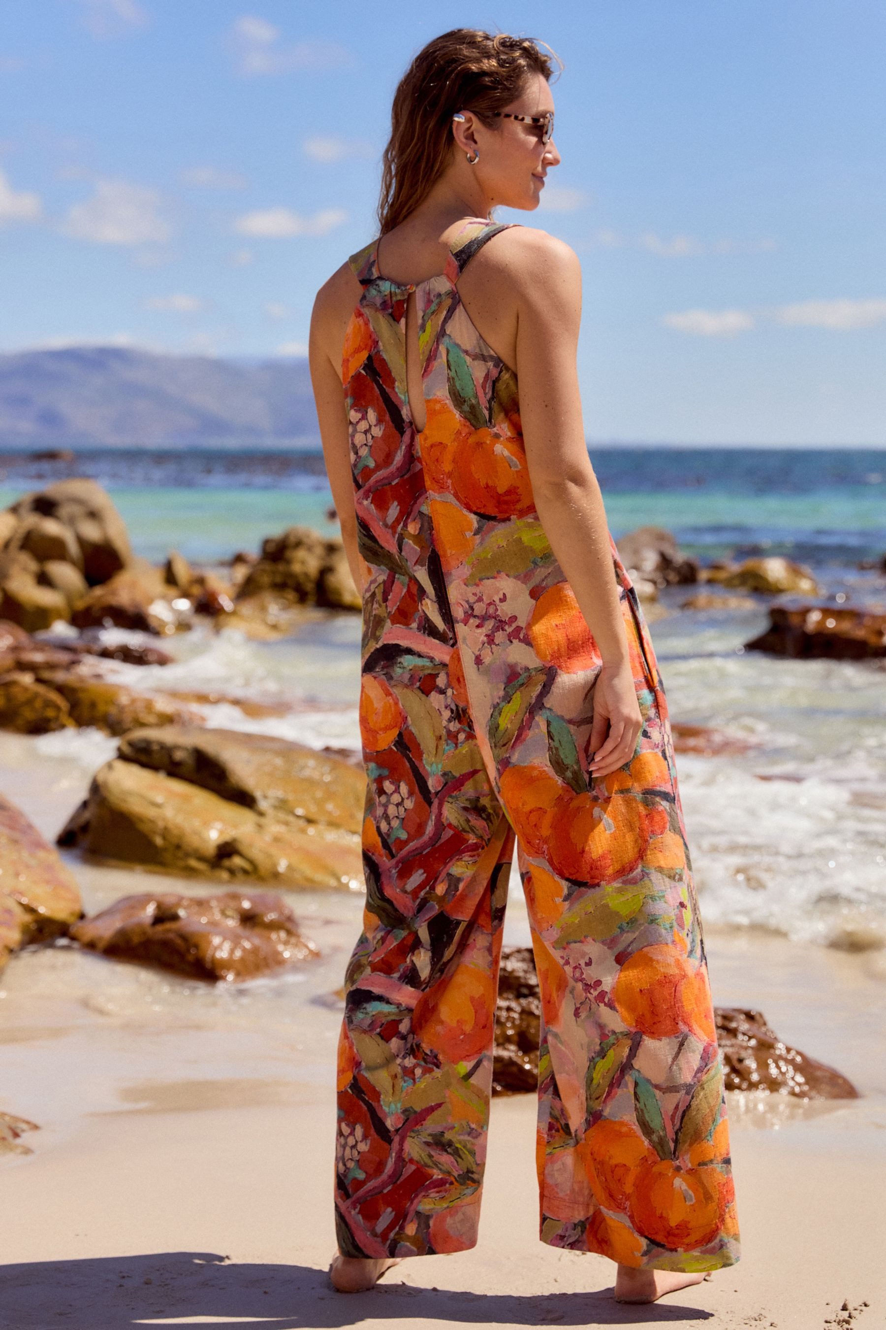 Next Jumpsuit Ärmelloser Jumpsuit aus Leinenmix, günstig online kaufen