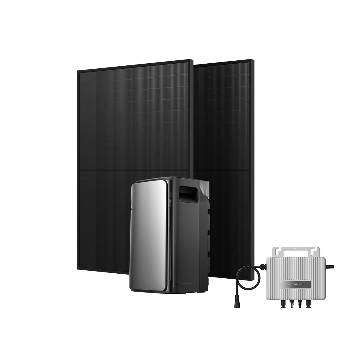 Ecoflow Balkonkraftwerk 900W ECOFLOW STREAM AC Pro 1,92kWh Speicher mit 800W Wechselrichter, (2x450Wp JA Solar und 800W Wechselrichter im Lieferumfang enthalten), Einfache Installation & Plug & Play