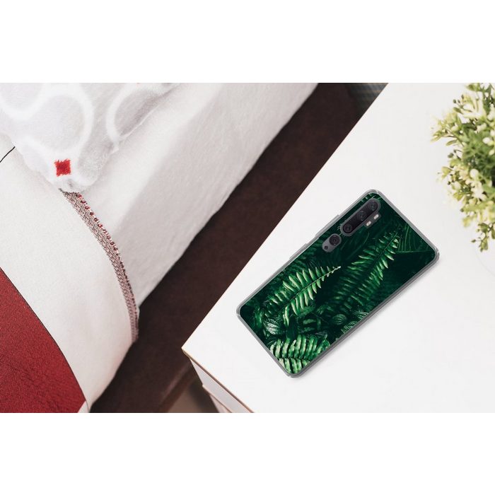 MuchoWow Handyhülle Blätter - Dschungel - Natur - Tropisch - Pflanzen Phone Case Handyhülle Xiaomi Mi Note 10 Silikon Schutzhülle