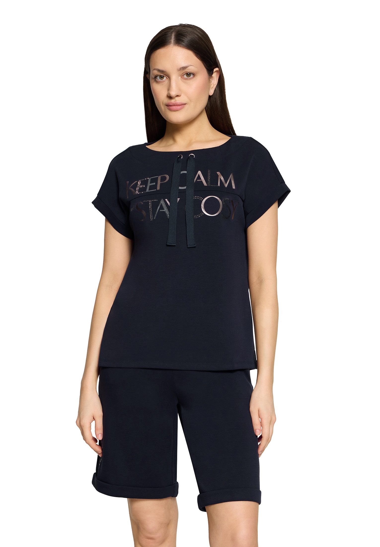 Kurzarmshirt Damen mit Strass