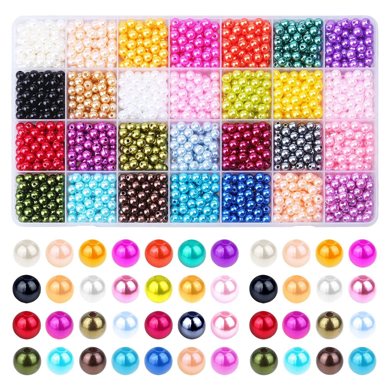 FOUORTUNATE-BEE Ketten und Armband Set 1960 PCS Perlen, 6mm 28 Farben Multi günstig online kaufen