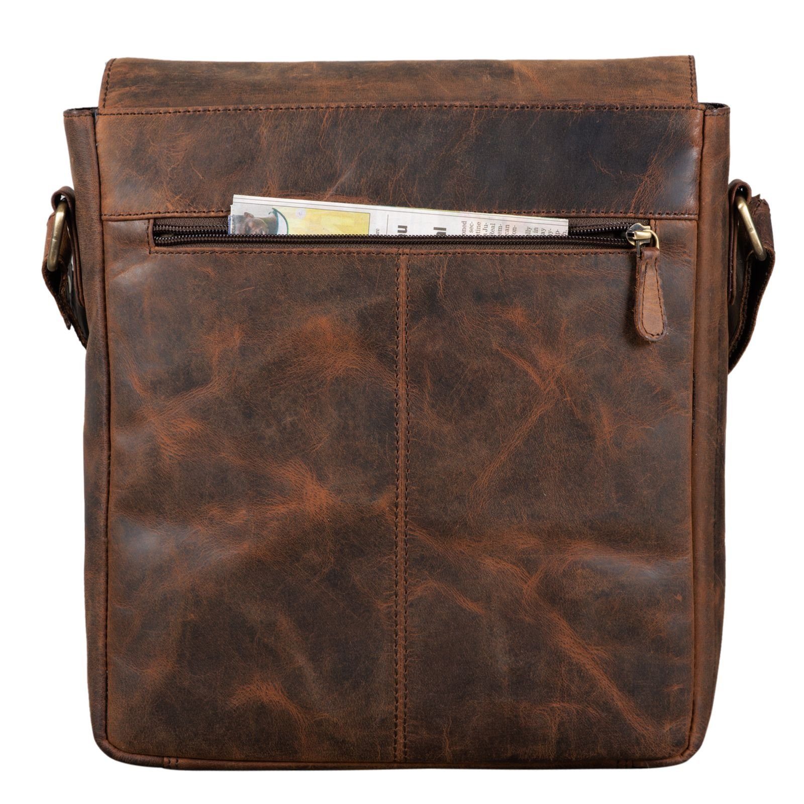 STILORD Schultertasche "Jones" Herrentasche Leder Mittel-Groß