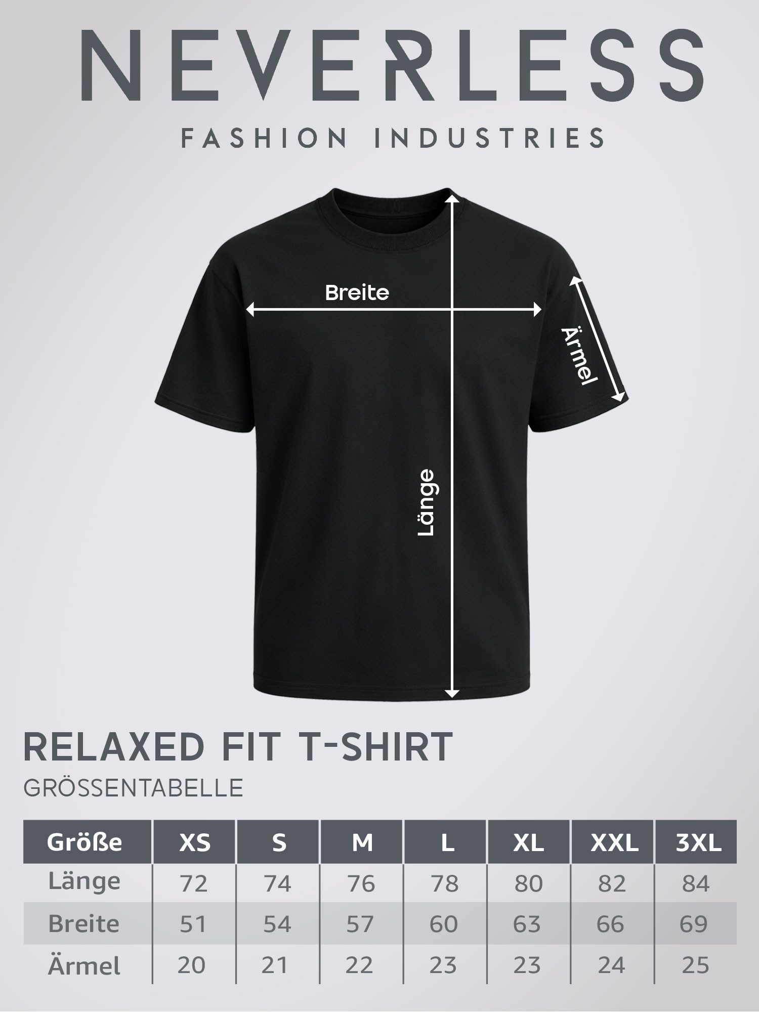 Neverless Oversize-Shirt Herren T-Shirt - Butterfly Morph - Oversized Relaxed Fit Printshirt mit Print