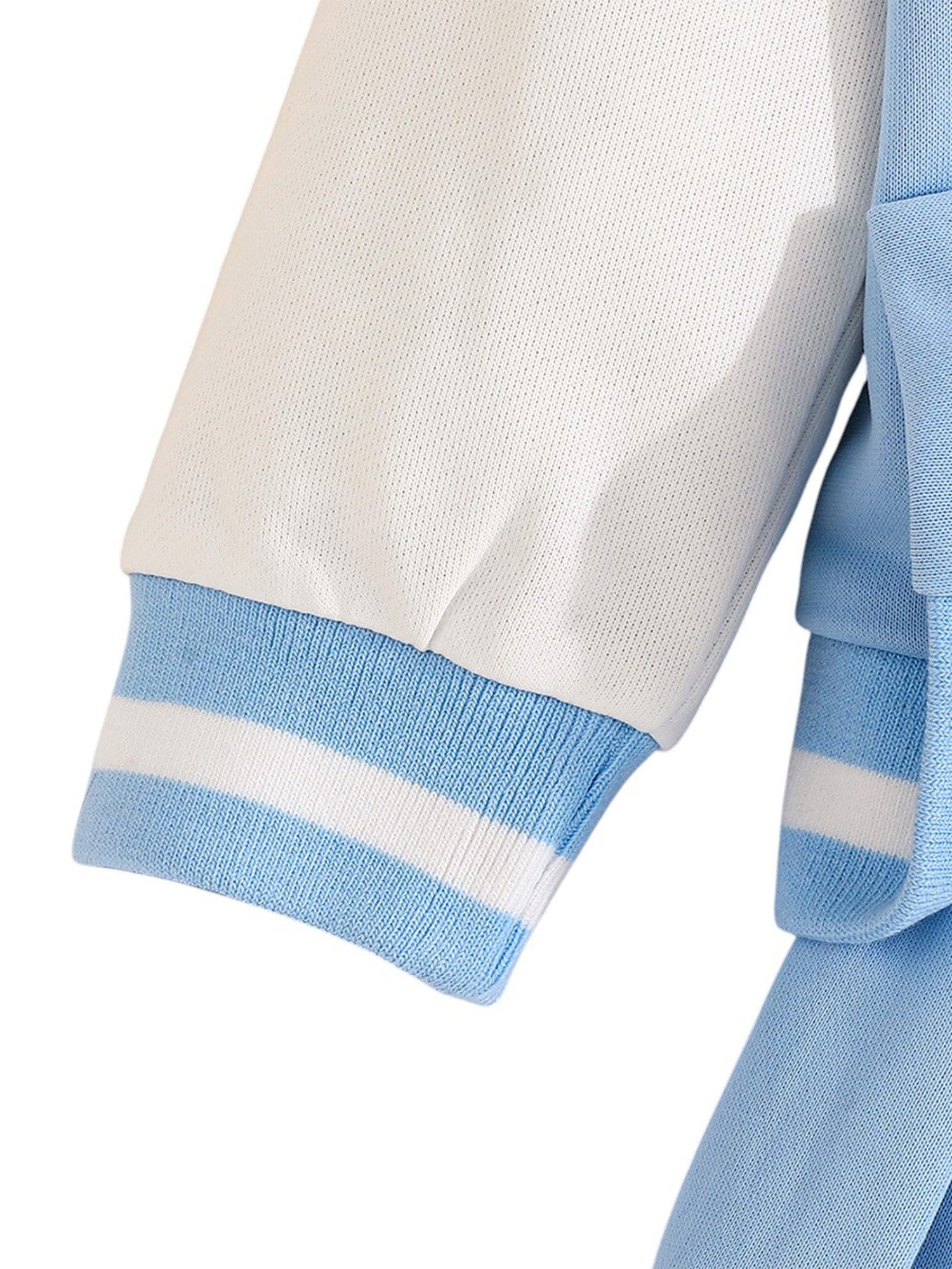 Gluckids Sweatjacke Jacke Anzug für Mädchen im College-Style, Mode mit Colorblocking (Set, 2-tlg) Langarm Jacke mit Kragen und Faltenrock Kinderkleidung