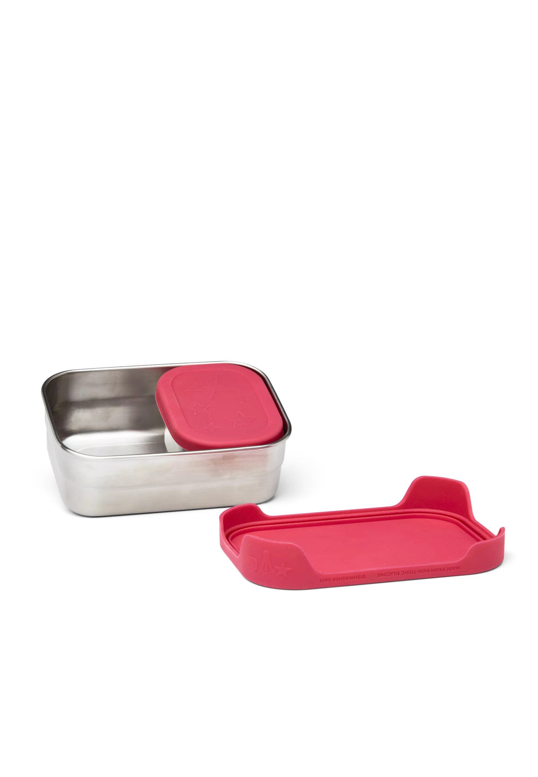 ergobag Lunchbox Edelstahl Brotdose ., Edelstahl, (Edelstahl Brotdose, 3-tlg., 1x Brotdose, 1x Trennfach), spülmaschinengeeignet