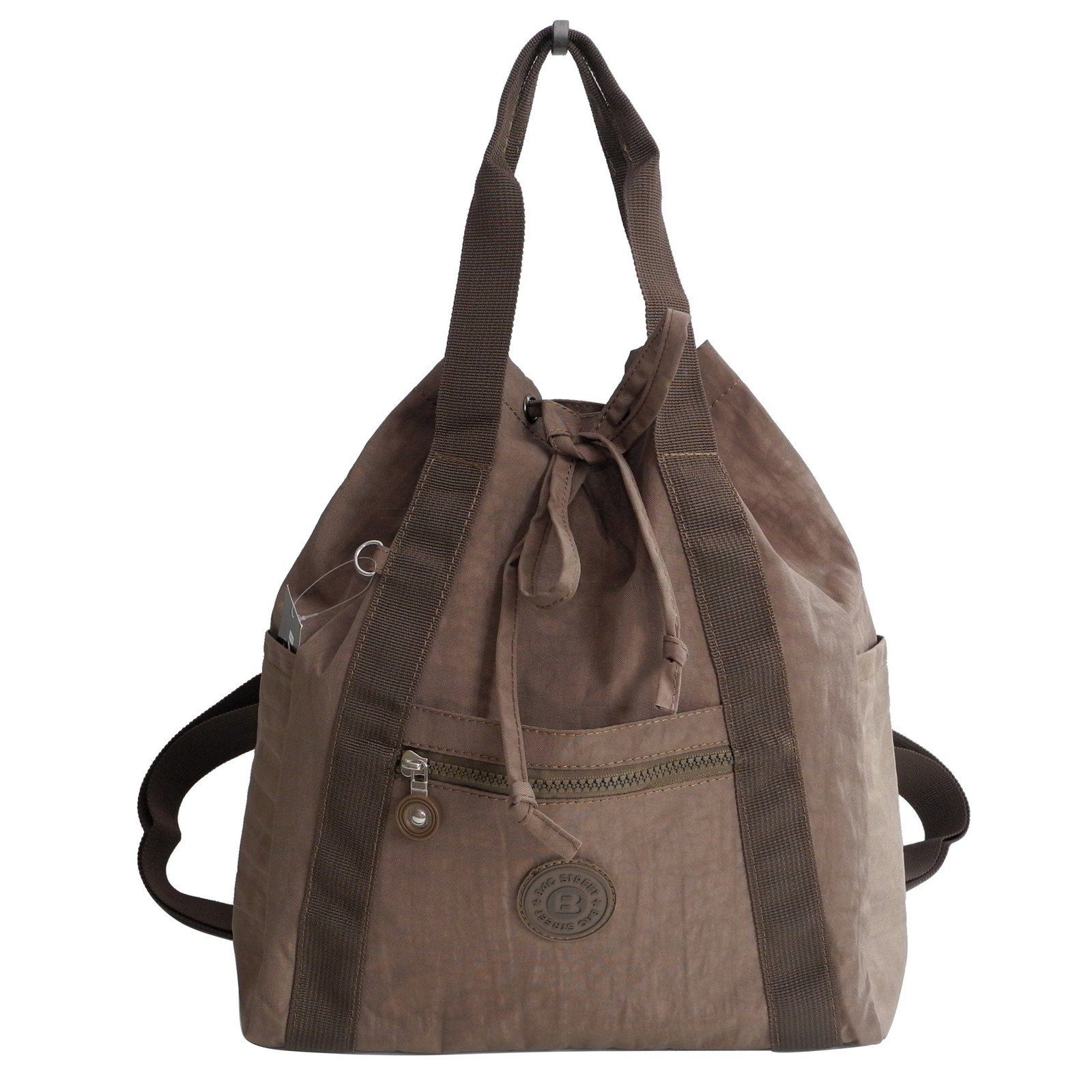 BAG STREET Cityrucksack Bag Street - leichte Damen Rucksackhandtasche Braun