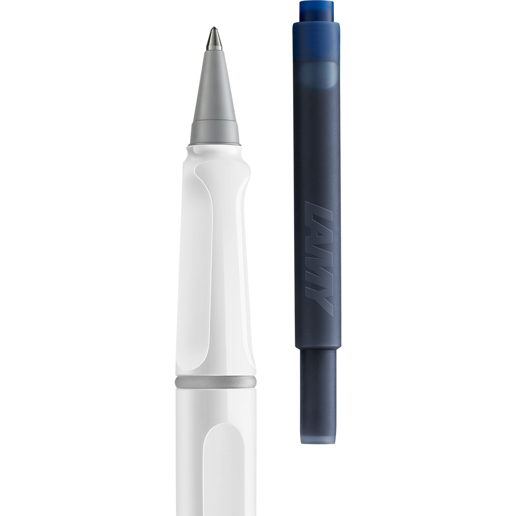 LAMY Tintenroller LAMY Tintenroller Safari Weiß ROLL-INK Füller ergonomisch mit löschbar