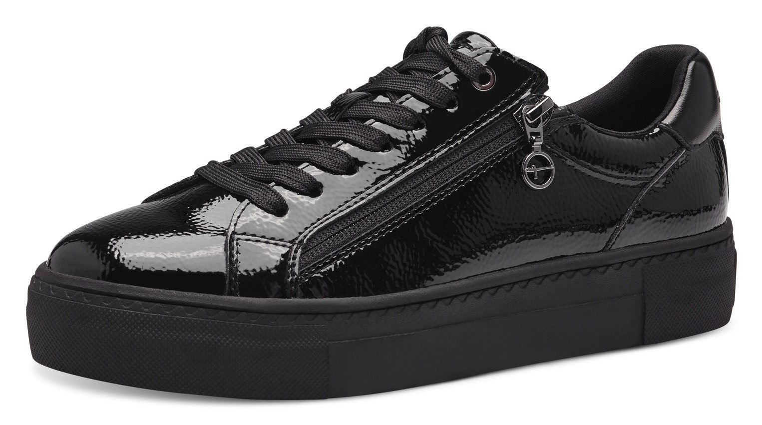Tamaris Plateausneaker Freizeitschuh, Halbschuh, Schnürschuh mit T-Logoanhänger