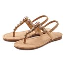 LASCANA Sommerschuh, offener Schuh, Zehentrenner Sandale, Pantolette mit Schmucksteinen VEGAN