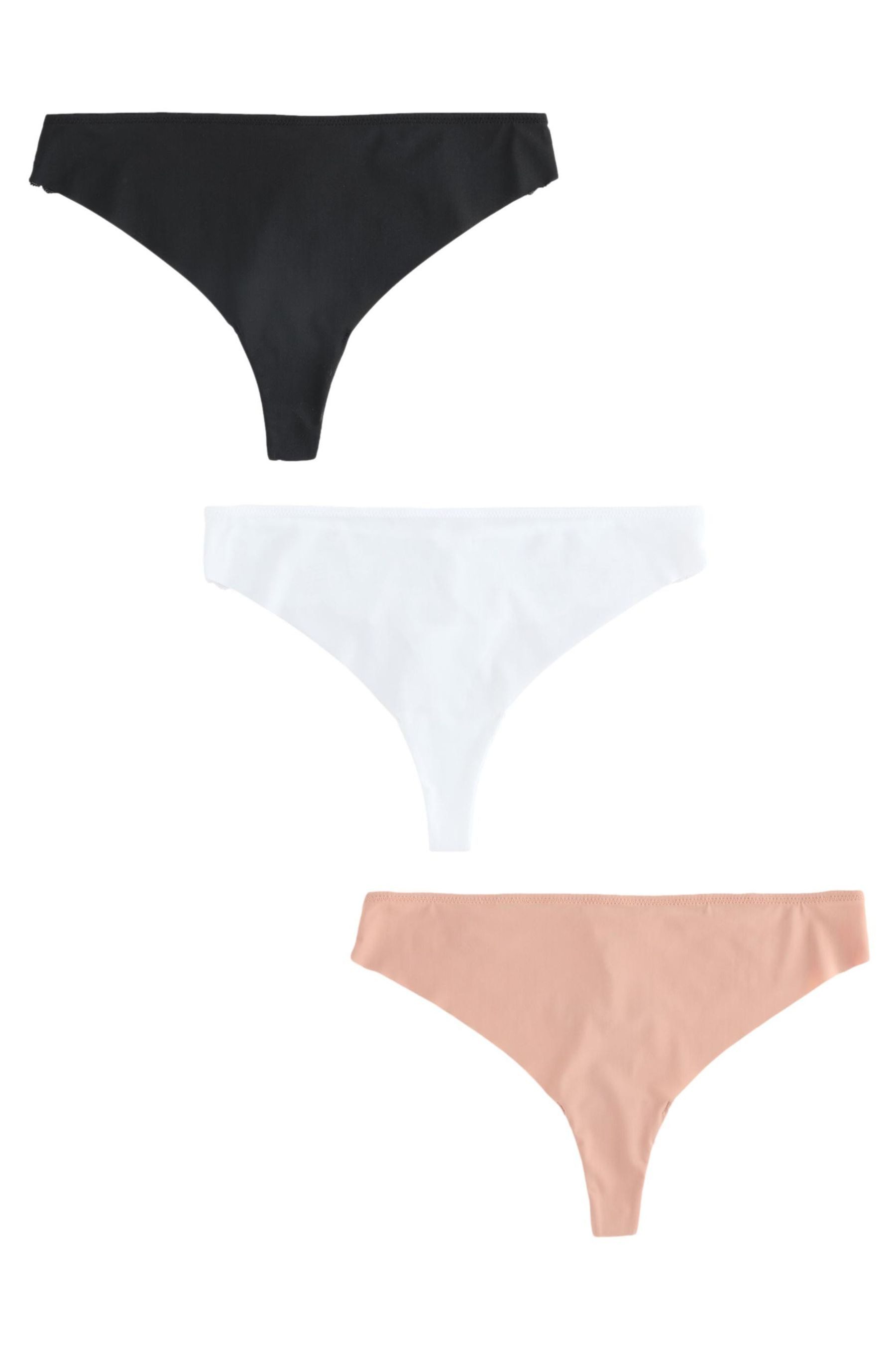 String Nahtlose Slips mit Spitze im 3er-Pack, Tanga