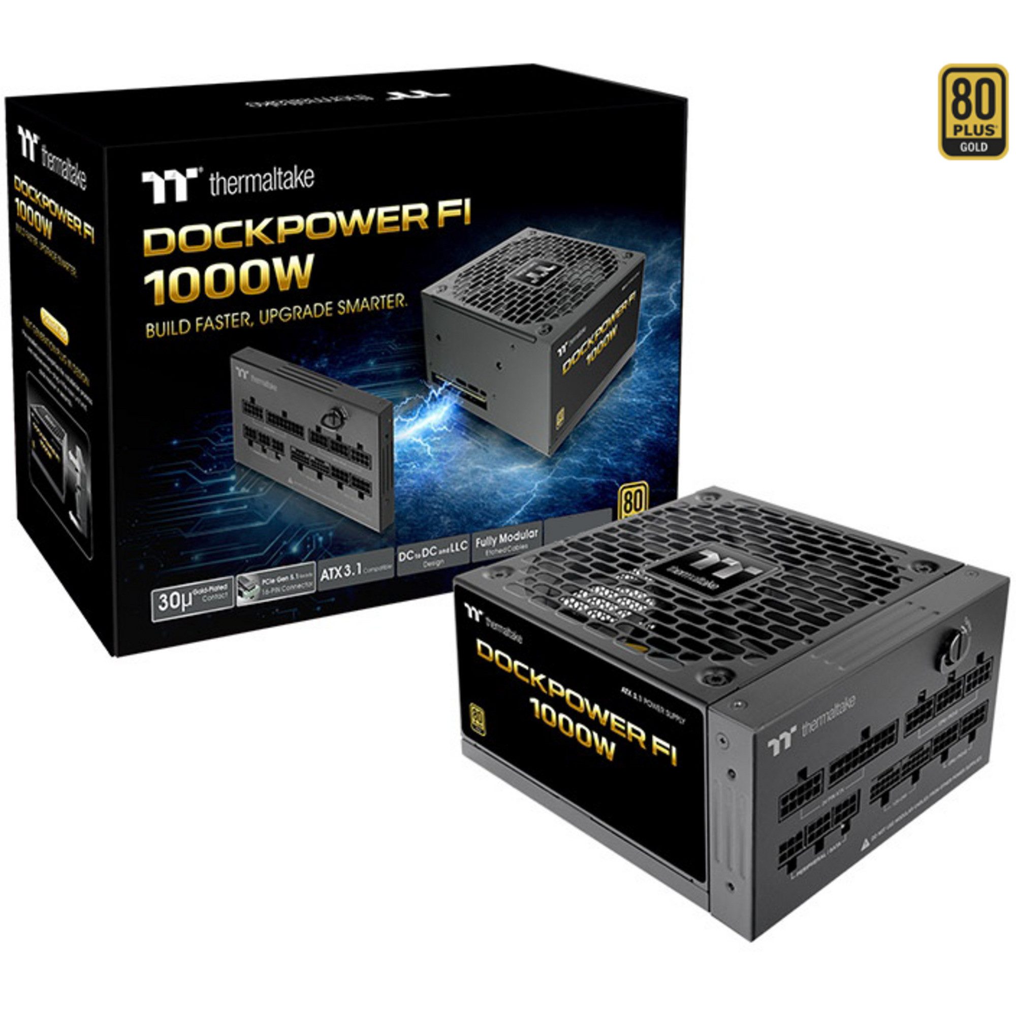 Thermaltake Thermaltake Dockpower FI 1000W, PC-Netzteil, (1x PC-Netzteil (80 PLUS Gold)