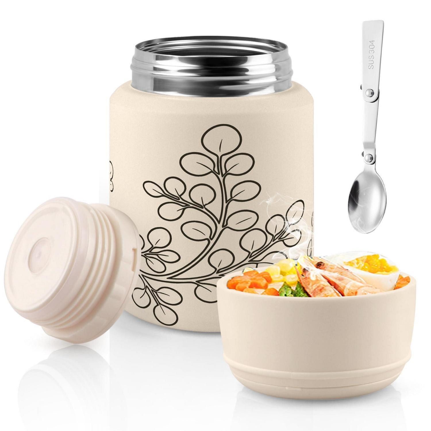 LuxusKollektion Thermobehälter Thermobehälter 550ml Blume, Metall