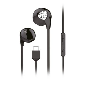 Forcell C1 In-Ear-Kopfhörer Premium Sound USB Typ C Schwarz In-Ear-Kopfhörer