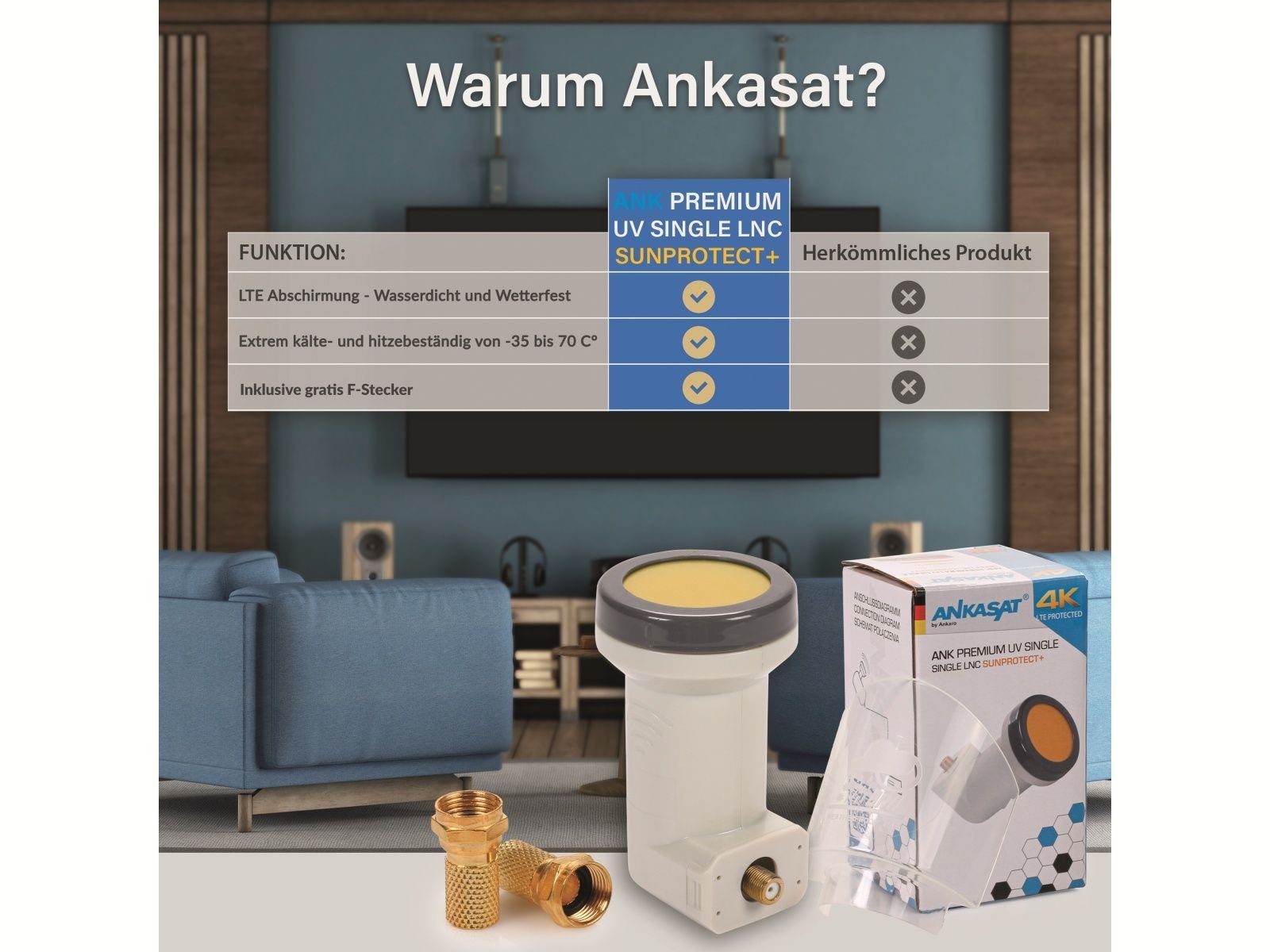 Sunprotect+ ANKARO Ankaro LNC Premium Universal-Single-LNB UV Single-LNB