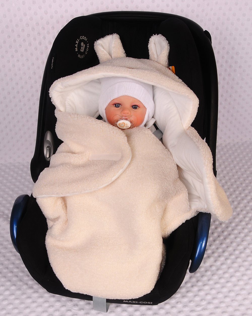 Einschlagdecke für Babyschale Autositz Universal Weich Warm mit Füllun –  BABEES
