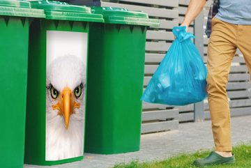 MuchoWow Wandsticker Jungen - Adler - Amerikanischer Weißkopfseeadler - Vogel - Porträt - (1 St), Mülleimer-aufkleber, Mülltonne, Sticker, Container, Abfalbehälter