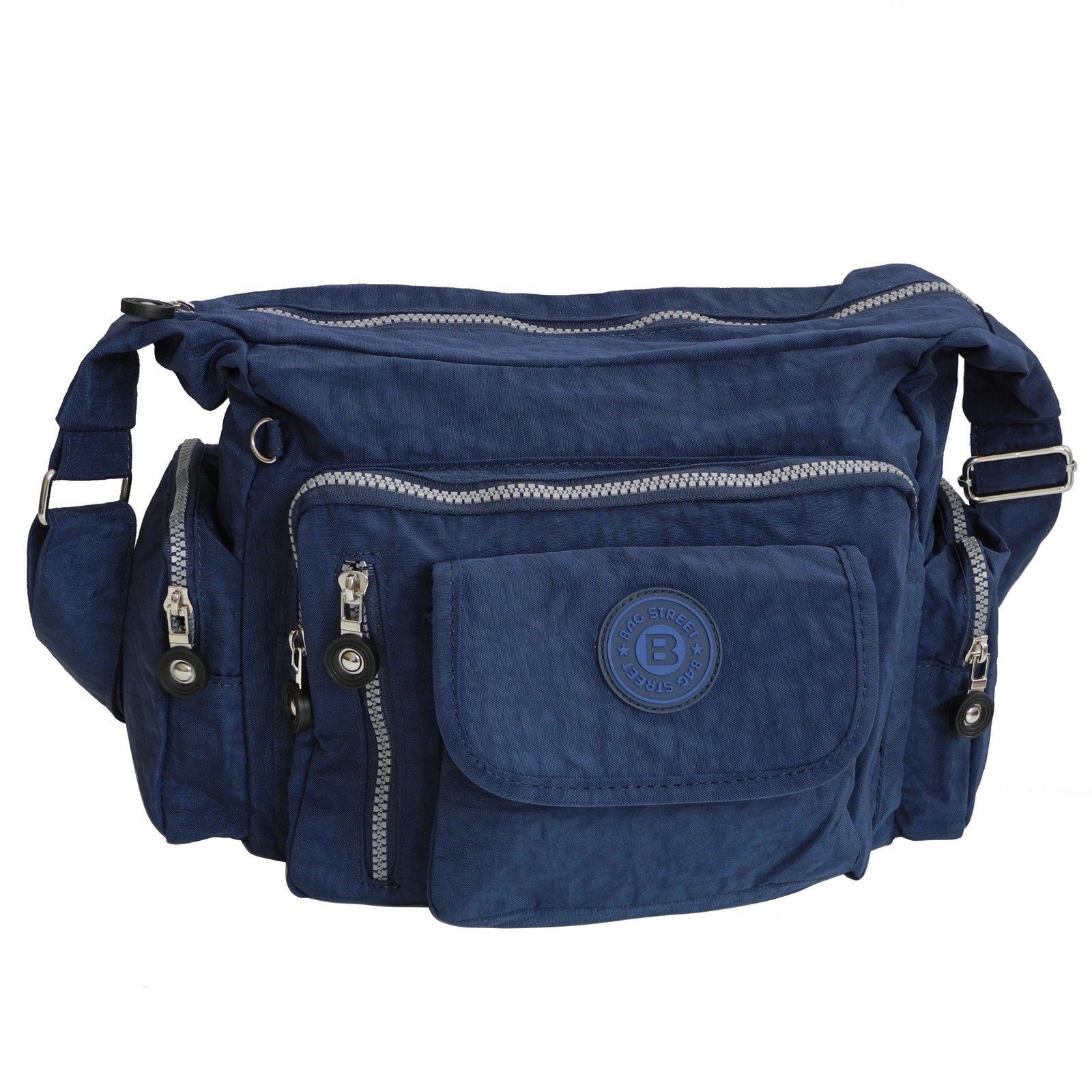 BAG STREET Umhängetasche Bag Navy Crossbody - Bag Street Stofftasche Umhängetasche Schultertasche