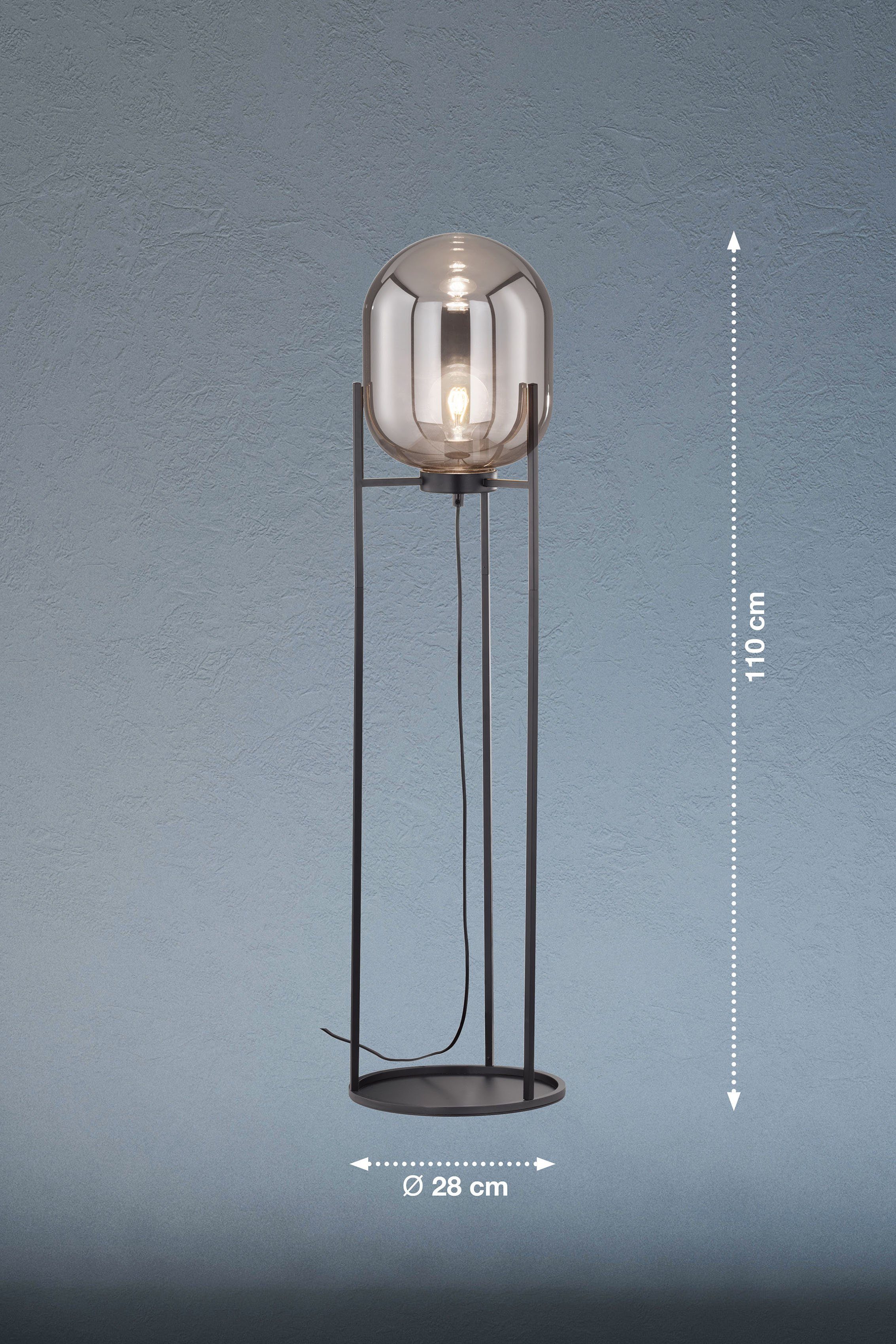 Stehlampe FISCHER & Regi, Ein-/Ausschalter, HONSEL Leuchtmittel ohne