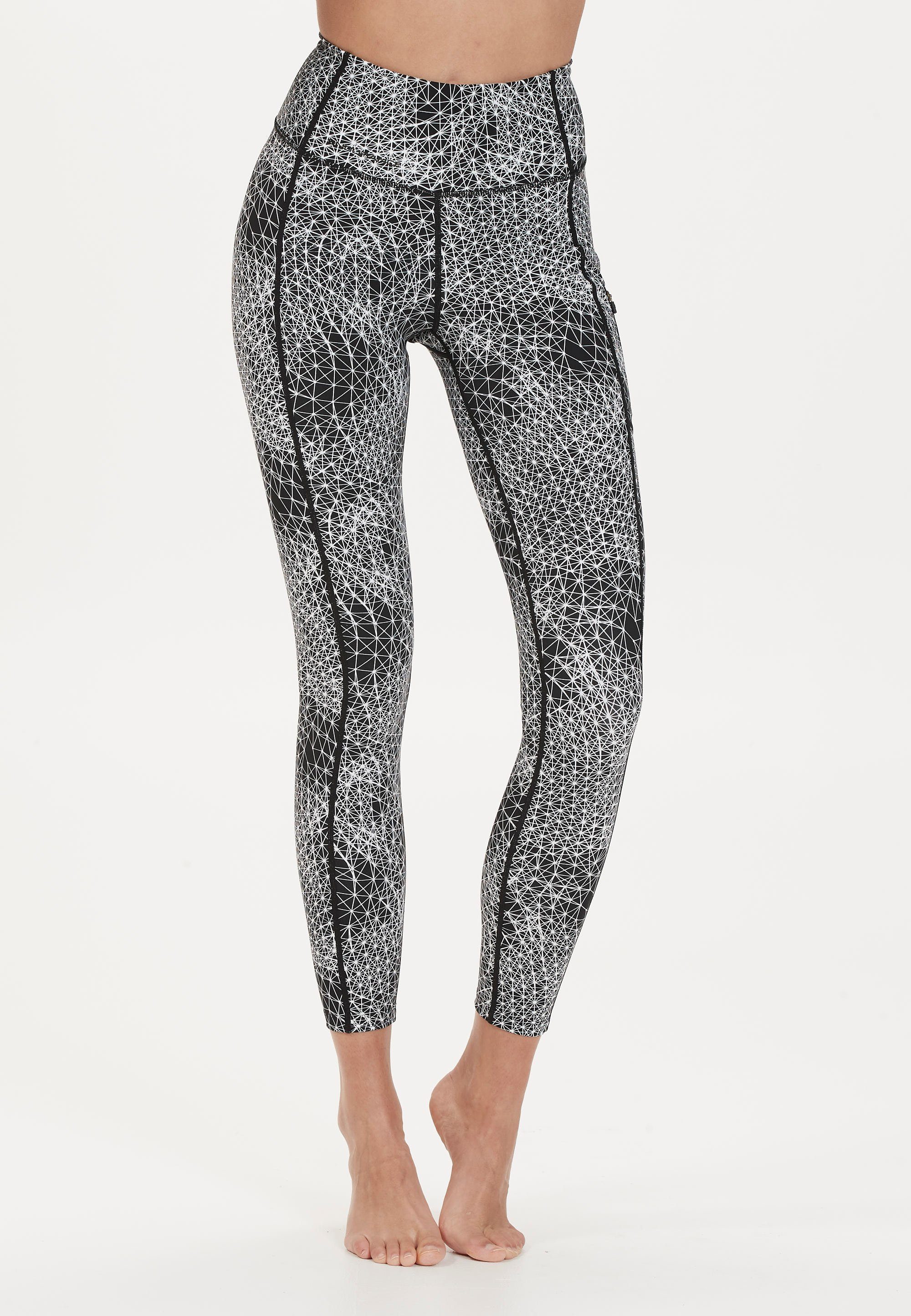 mit Tights seitlicher ENDURANCE W Schlüsseltasche und Trainingstights Peira Handy- Print