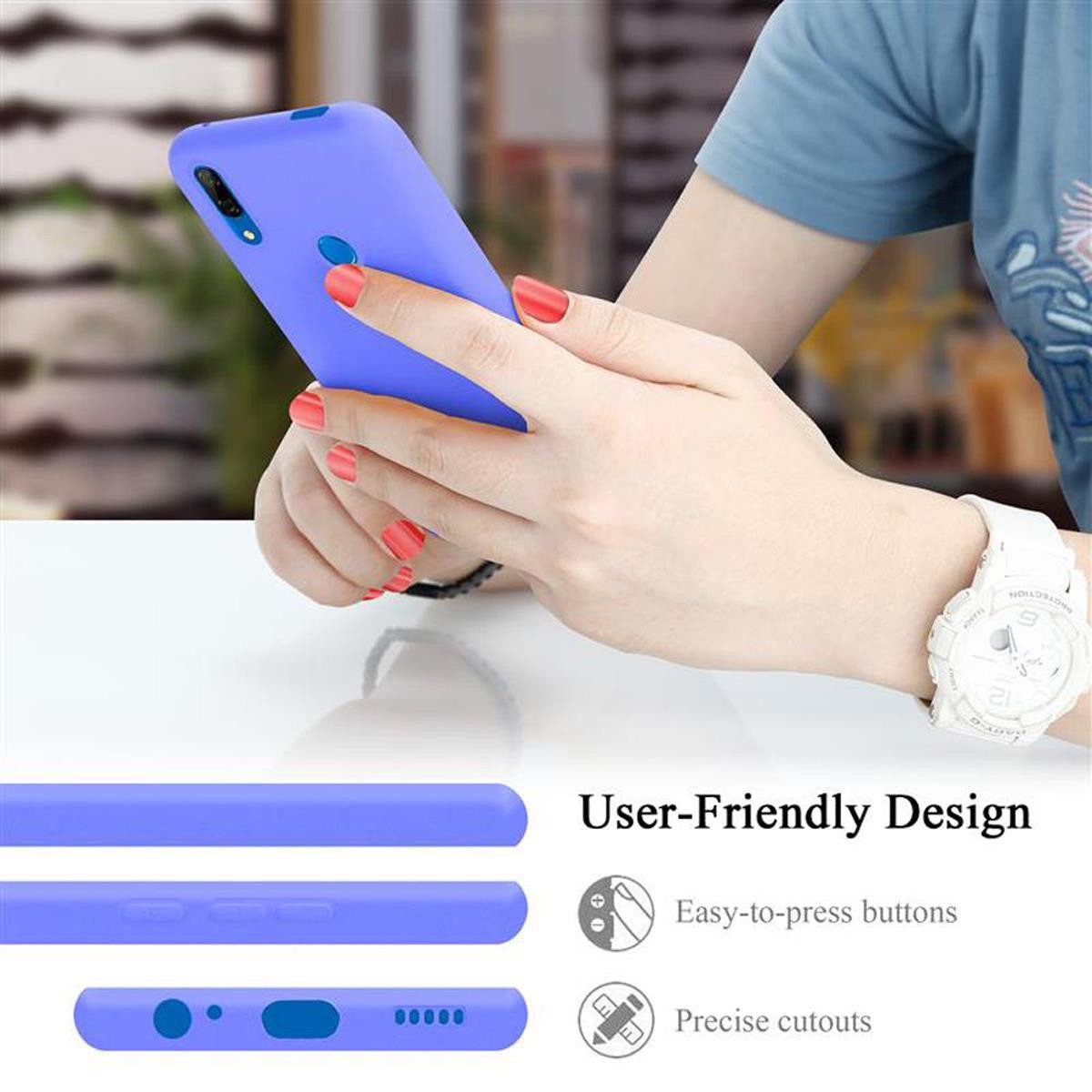 Cadorabo Handyhülle für Huawei P SMART Z / Y9 PRIME 2019 / Enjoy 10 PLUS Hülle Huawei P SMART Z / Y9 PRIME 2019 / Enjoy 10 PLUS, Flexible Hülle TPU Silikon Schutzhülle Back Cover Case