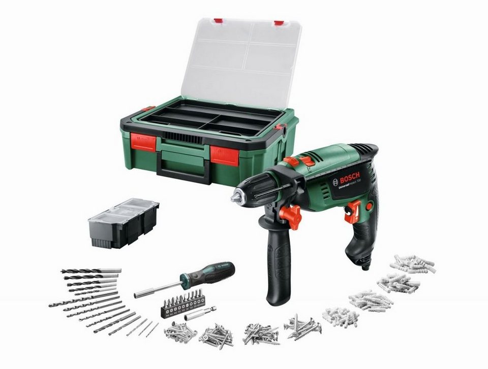 Bosch Home & Garden Schlagbohrmaschine Bosch UniversalImpact 700 Systembox,  Bohrdurchmesser in Mauerwerk: 14 mm