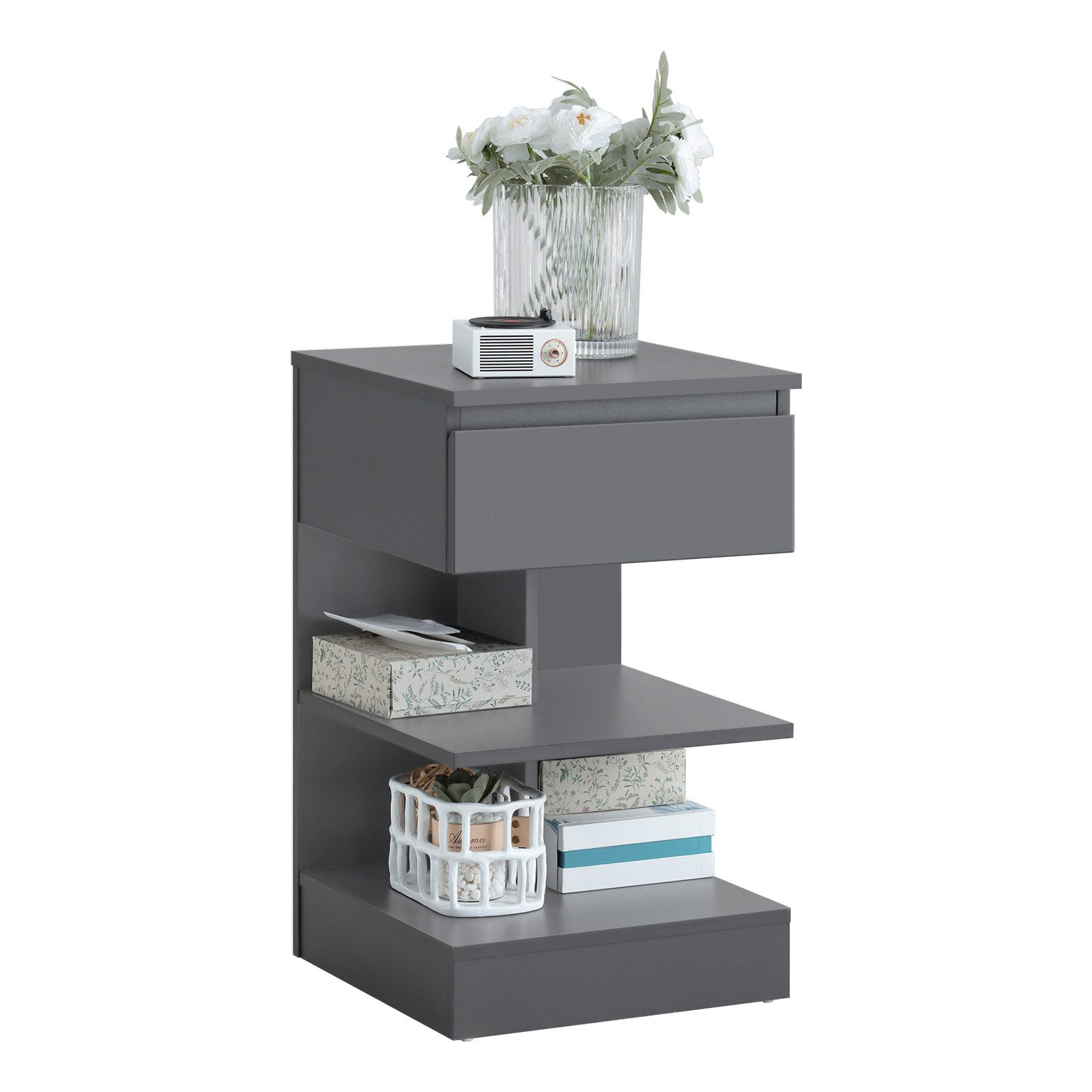 SoBuy Nachttisch FBT49, (1-St), Beistelltisch mit Schublade, Nachtschrank, günstig online kaufen