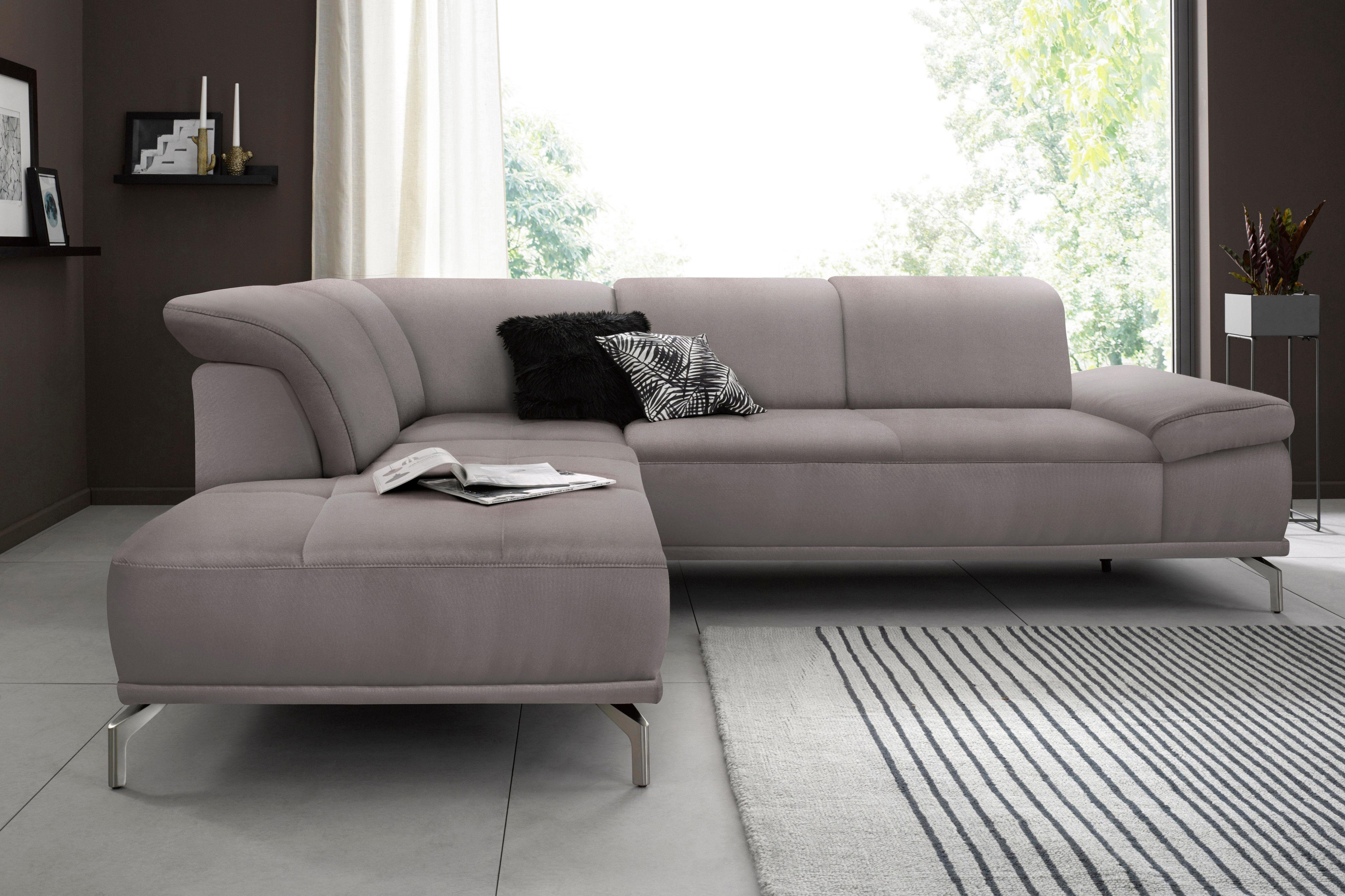 Places of Style Ecksofa "Caluna", Inkl.Sitztiefenverstellung, wahlweise mit günstig online kaufen